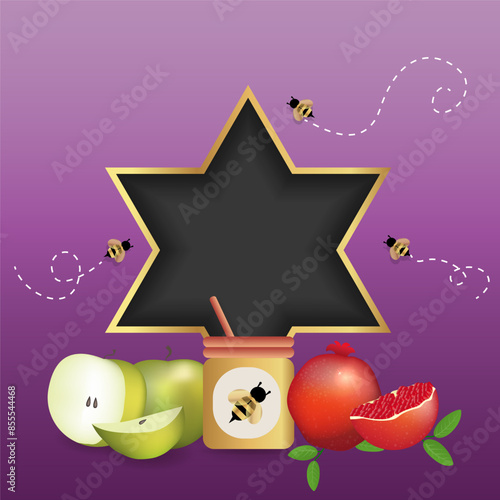 Shana Tova, Jewish new year celebration poster concept