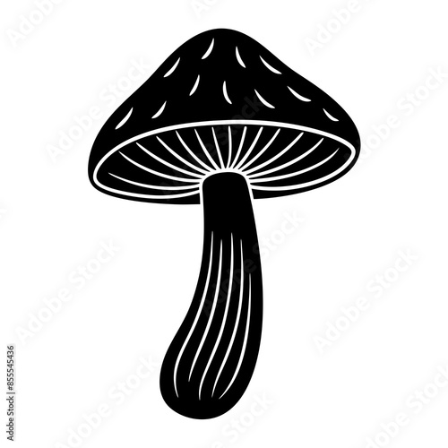 Mushroom, Minimalist and Simple Silhouette - Vector illustration