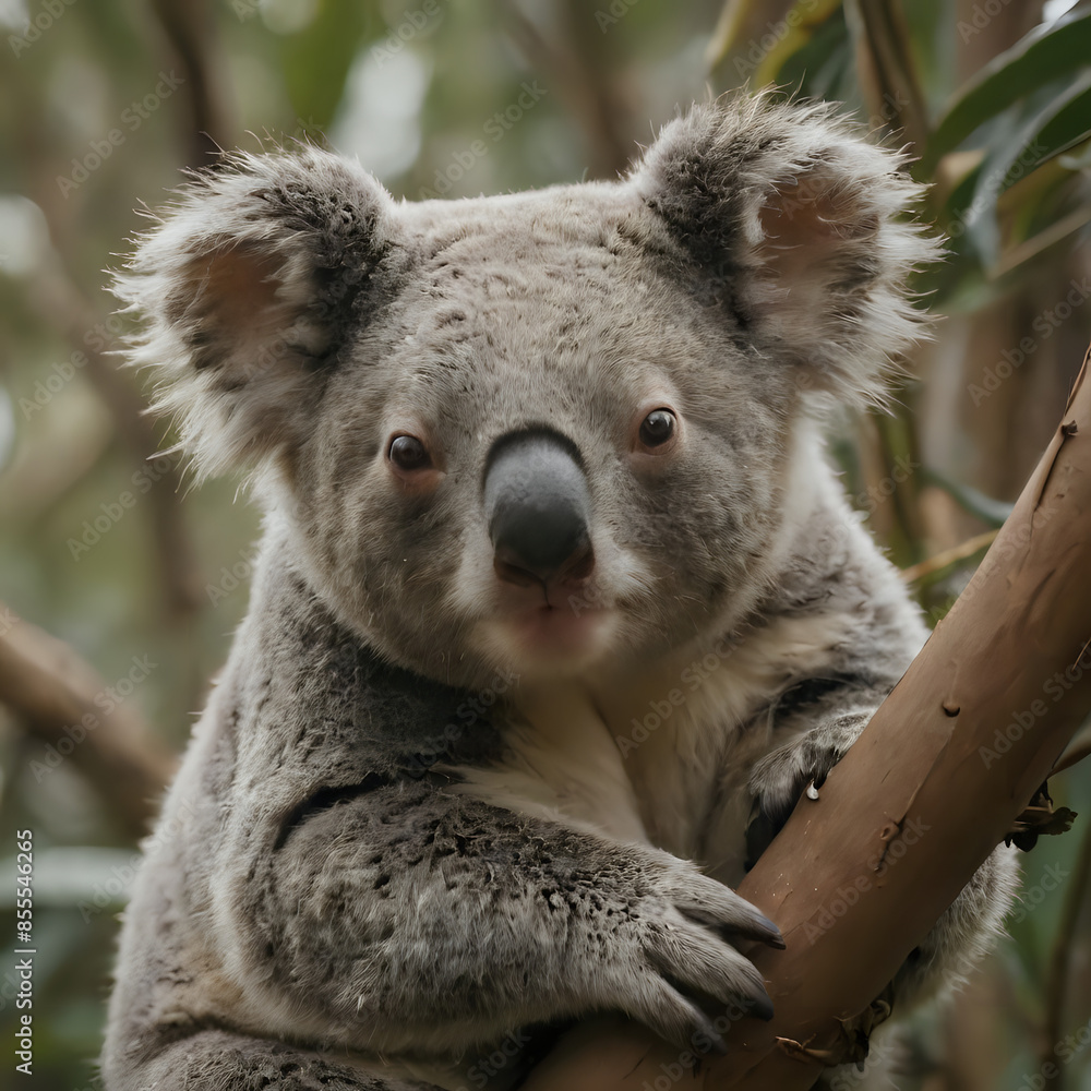 Obraz premium a koala bear that is sitting on a tree branch