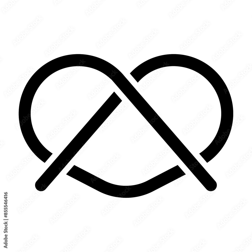 Pretzel solid icon vector for mobile app, website, logo and presentation design. Pretzel solid icon vector for mobile app, website, logo and presentation design.