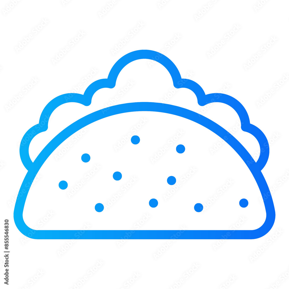 Taco line gradient icon vector for mobile app, website, logo and presentation design. Taco line gradient icon vector for mobile app, website, logo and presentation design.