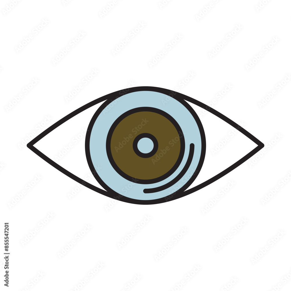 Eye Icon, anatomy of human body organs