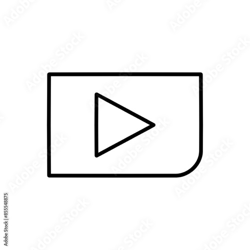 Video player isolated icon, online video linear icon, play video clip outline vector icon with editable stroke