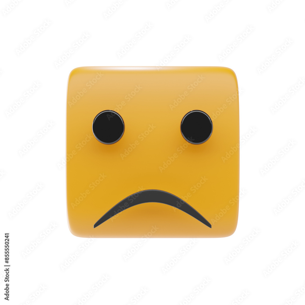 frowning face emoji 3d icon and illustration frowning face emoji 3d icon and illustration