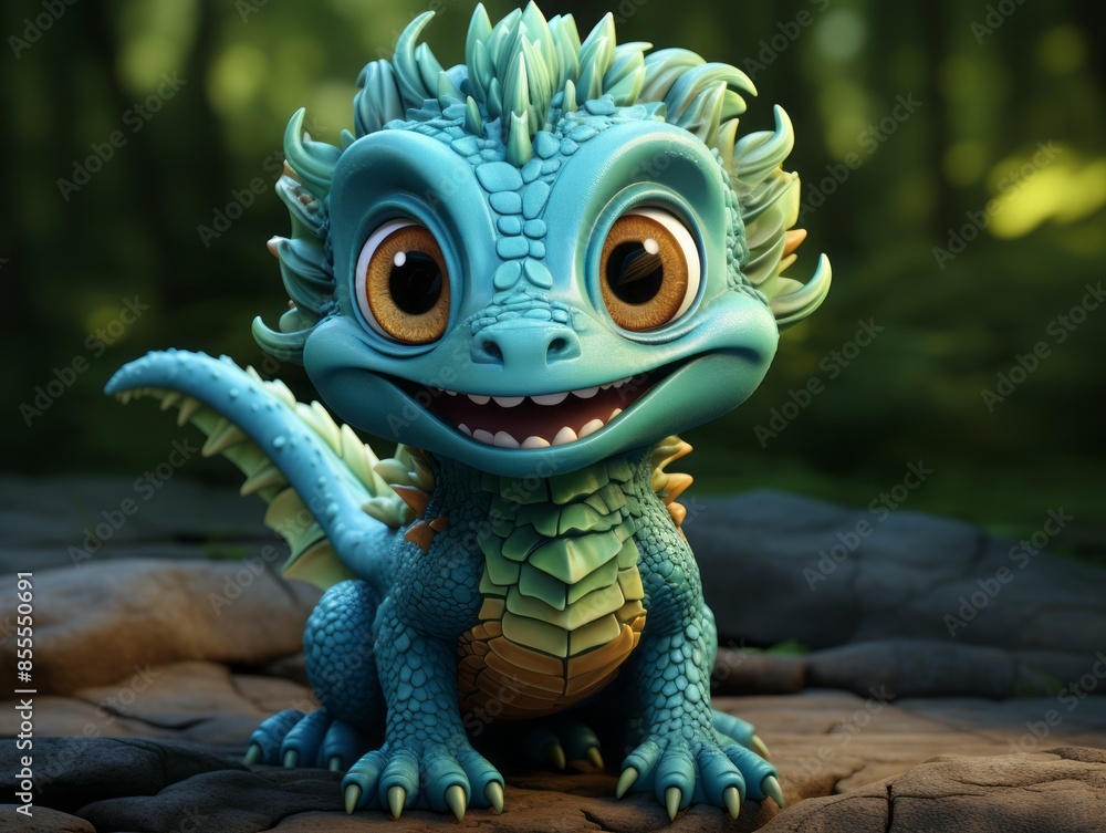 Cartoon dragon character 3d. A fictional fairy tale or mythical creature. Cartoon dragon character 3d. A fictional fairy tale or mythical creature.
