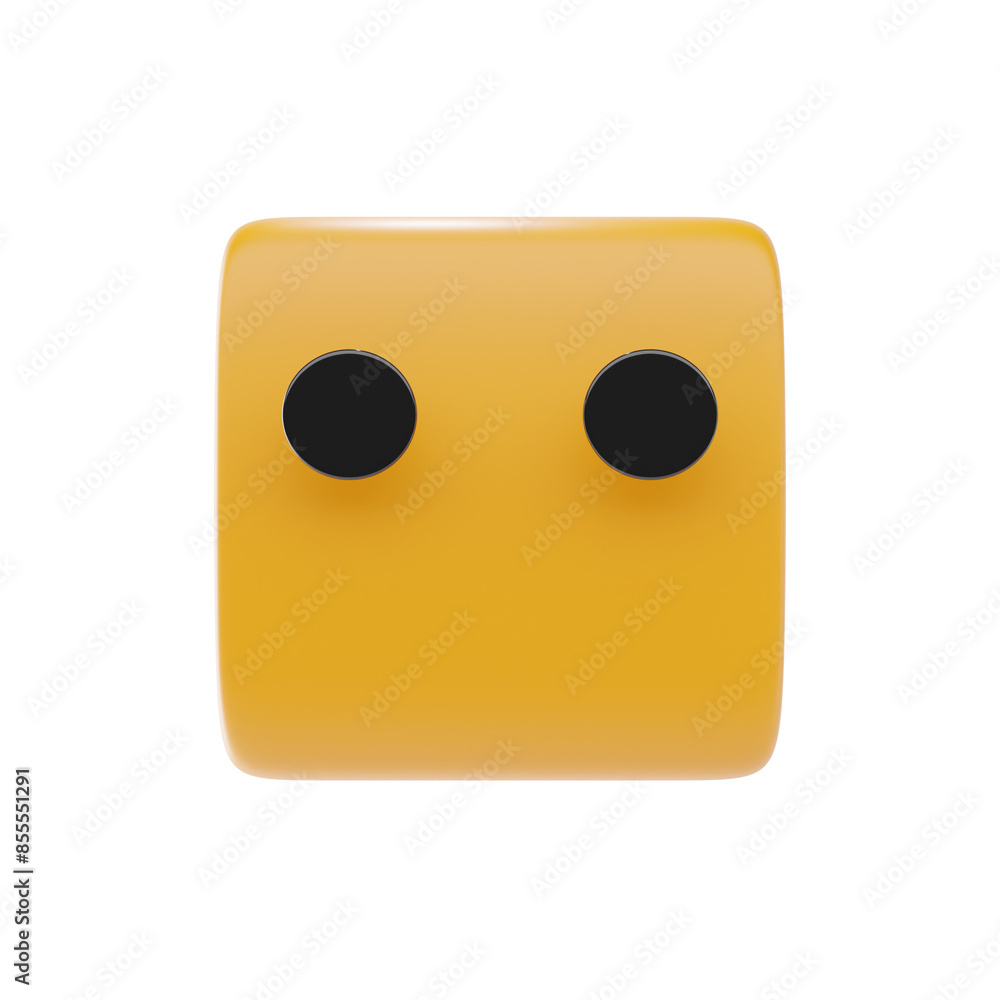 face without mouth emoji 3d icon and illustration face without mouth emoji 3d icon and illustration