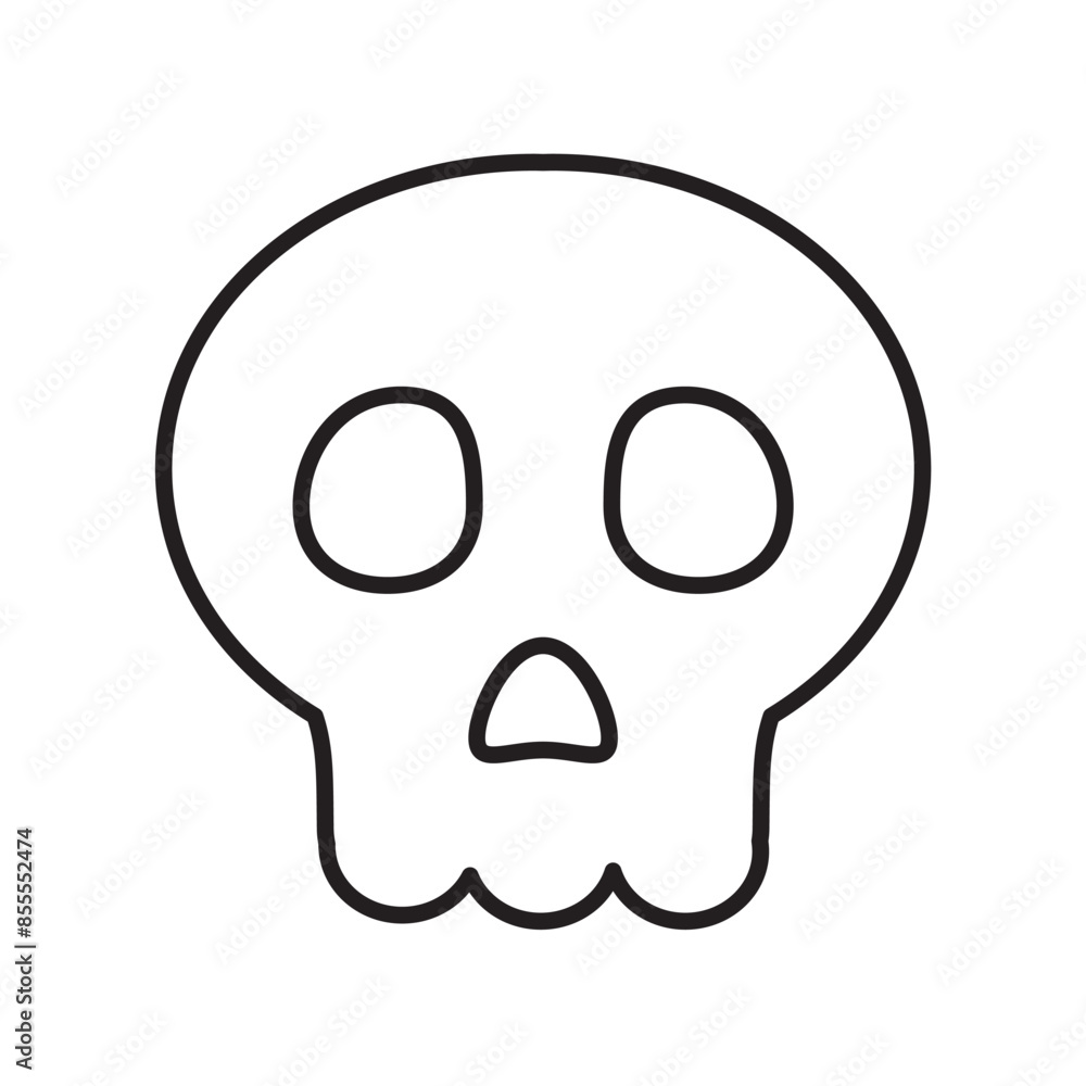 Skull head Icon, anatomy of human body organs Skull head Icon, anatomy of human body organs