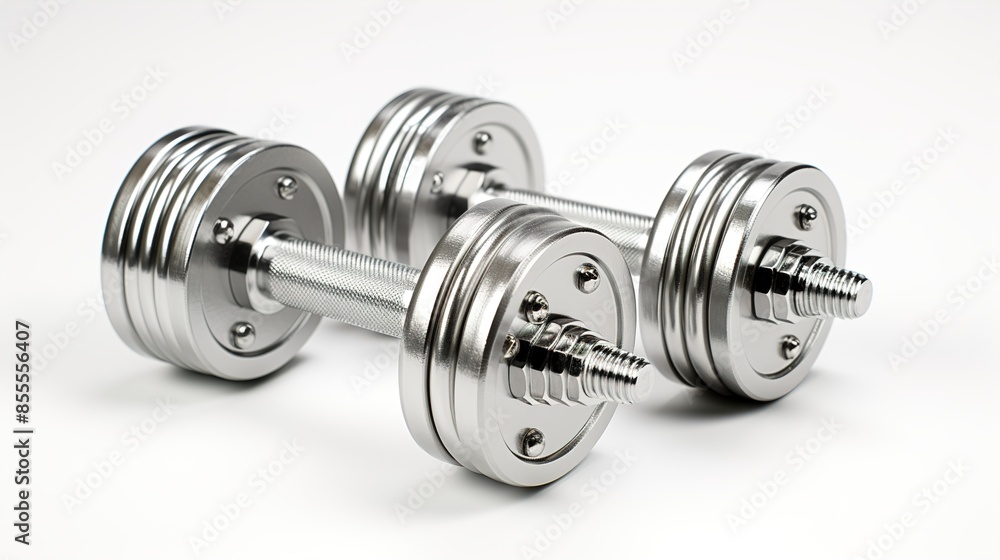 dumbbell isolated on white dumbbell isolated on white