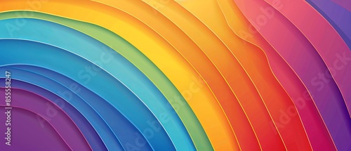 Pride month banner rainbow photo