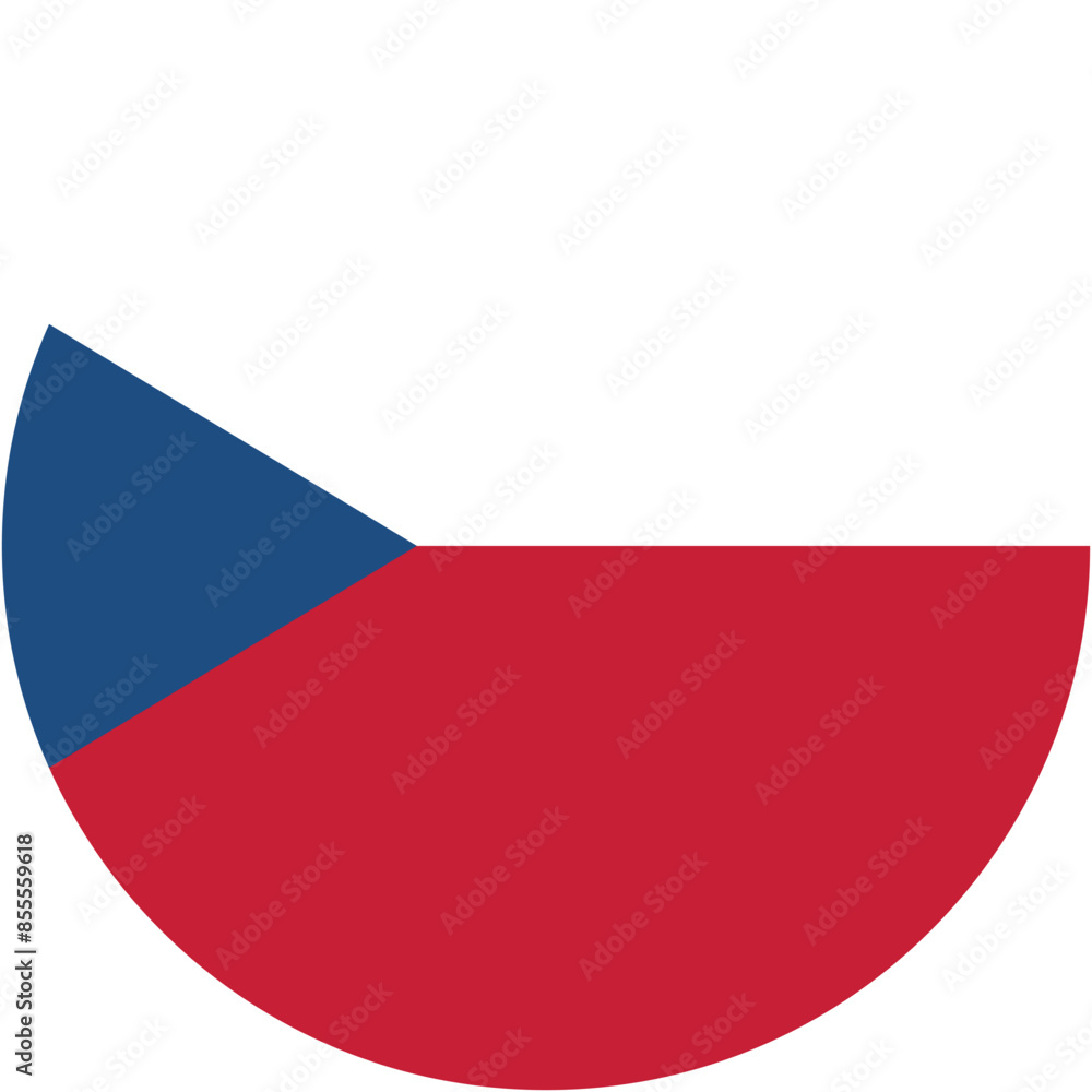 Round Icon flag vector of Czech Republic Round Icon flag vector of Czech Republic
