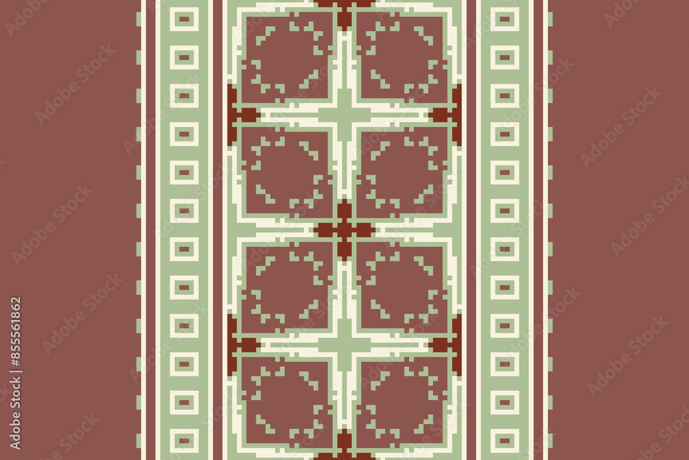 Pixel Ethnic Ikat tropical seamless pattern. Motif ethnic handmade beautiful Ikat art. Ikat ethnic tribal, boho colors seamless wallpaper. Abstract traditional Pixel Ethnic Ikat tropical seamless pattern. Motif ethnic handmade beautiful Ikat art. Ikat ethnic tribal, boho colors seamless wallpaper. Abstract traditional