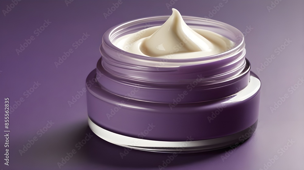 cosmetic face cream with beautiful purple background cosmetic face cream with beautiful purple background