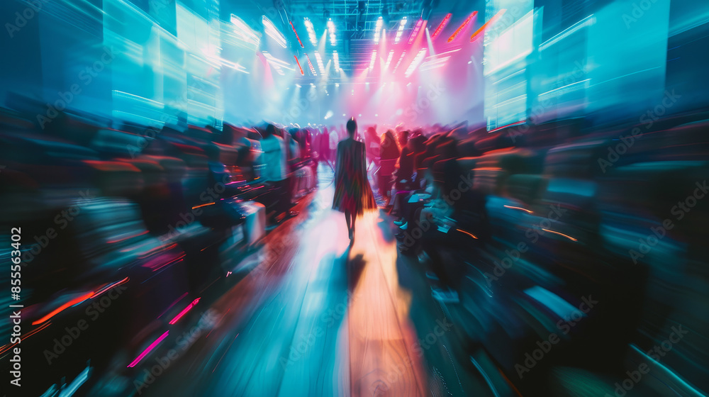 Fototapeta premium Scene is energetic and lively