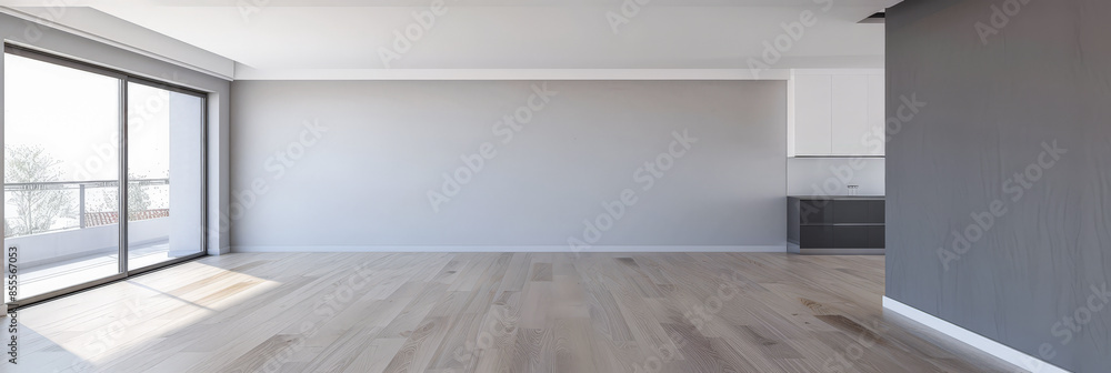 Empty room interiors in neutral tones with minimal or no furniture in a residential interior design composition. Apartment interior with ample copy space. Empty room interiors in neutral tones with minimal or no furniture in a residential interior design composition. Apartment interior with ample copy space.