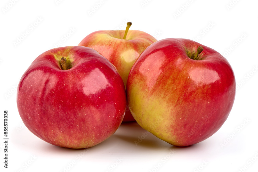 Red prince apples, isolated on white background. Red prince apples, isolated on white background.