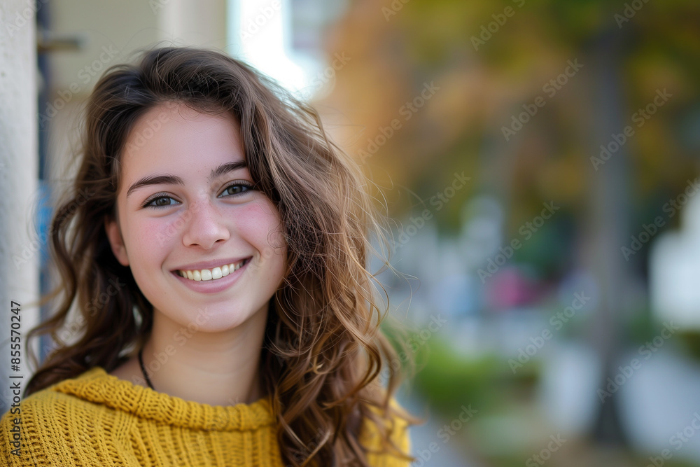 The girl's appearance smiled brightly and without blemishes. The girl's appearance smiled brightly and without blemishes.