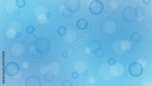 泡の水玉背景/青