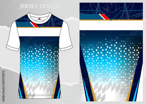 SPORTS JERSEY DESIGN WITH MOCKUP VIEW.