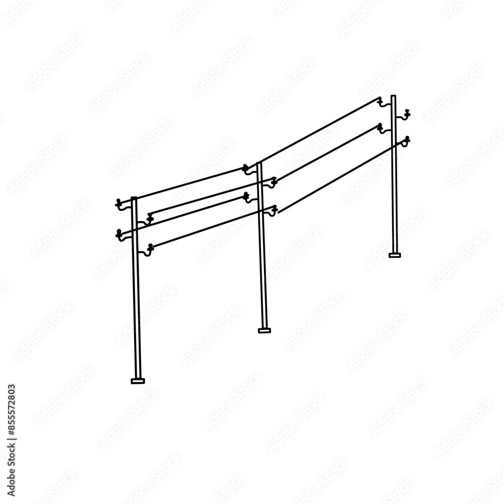Vector power lines and electric pylons Vector power lines and electric pylons
