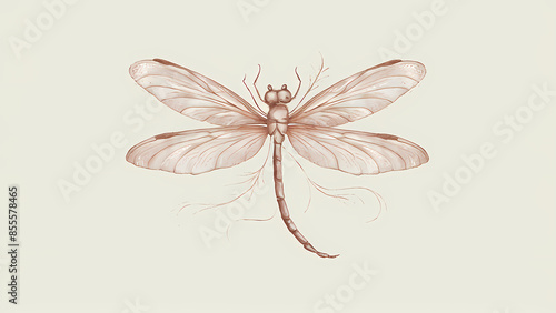 dragonfly on white background