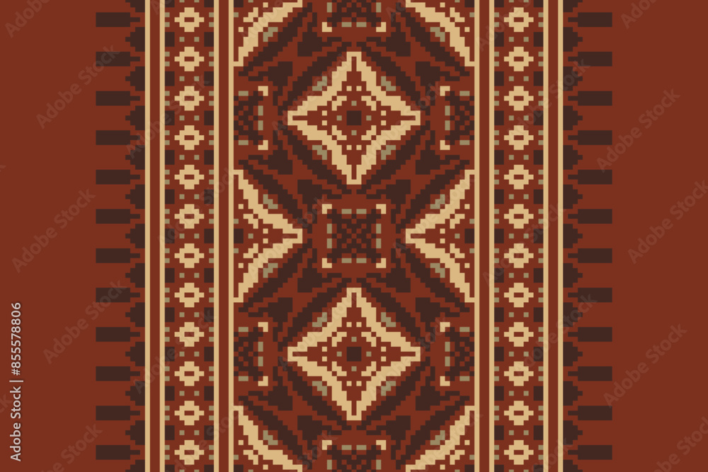 Geometric ethnic oriental seamless pattern traditional Design for background, carpet, wallpaper, clothing, wrapping, Batik, fabric, vector, illustration, boho embroidery style. Geometric ethnic oriental seamless pattern traditional Design for background, carpet, wallpaper, clothing, wrapping, Batik, fabric, vector, illustration, boho embroidery style.