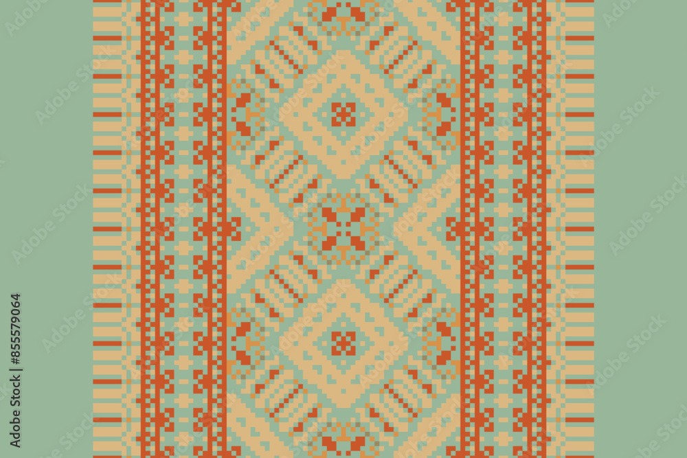Geometric ethnic oriental seamless pattern traditional Design for background, carpet, wallpaper, clothing, wrapping, Batik, fabric, vector, illustration, boho embroidery style. Geometric ethnic oriental seamless pattern traditional Design for background, carpet, wallpaper, clothing, wrapping, Batik, fabric, vector, illustration, boho embroidery style.