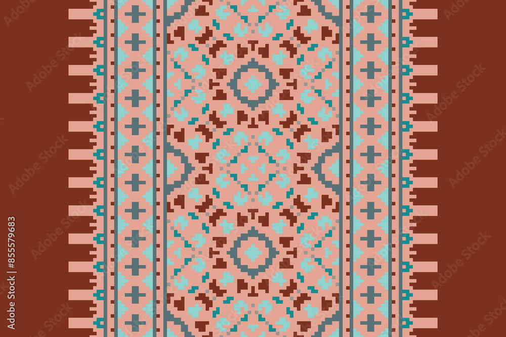 Geometric ethnic oriental seamless pattern traditional Design for background, carpet, wallpaper, clothing, wrapping, Batik, fabric, vector, illustration, boho embroidery style. Geometric ethnic oriental seamless pattern traditional Design for background, carpet, wallpaper, clothing, wrapping, Batik, fabric, vector, illustration, boho embroidery style.