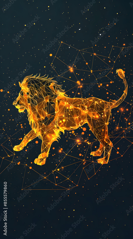 low poly lion vector illustration low poly lion vector illustration