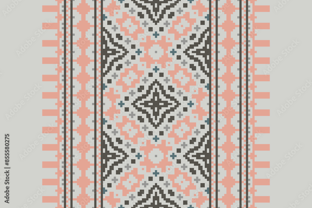 Geometric ethnic oriental seamless pattern traditional Design for background, carpet, wallpaper, clothing, wrapping, Batik, fabric, vector, illustration, boho embroidery style. Geometric ethnic oriental seamless pattern traditional Design for background, carpet, wallpaper, clothing, wrapping, Batik, fabric, vector, illustration, boho embroidery style.