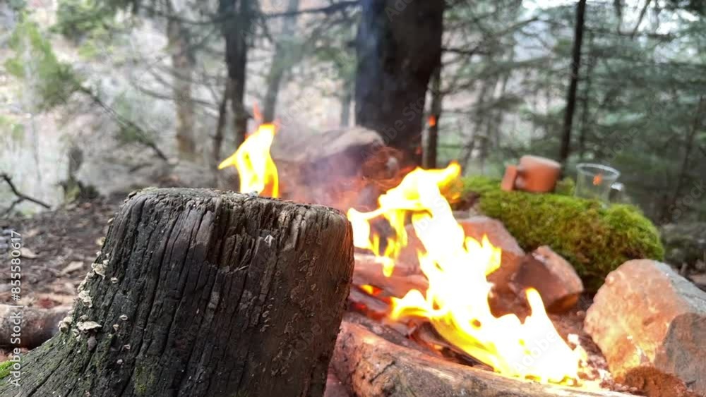 wonderful campfire concept in the forest wonderful campfire concept in the forest