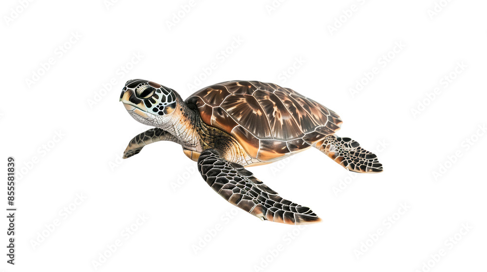 Naklejka premium Sea turtle isolated on white background
