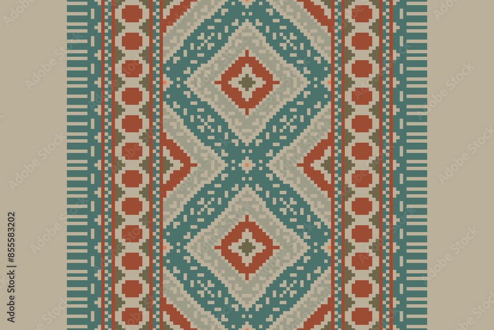 Geometric ethnic oriental seamless pattern traditional Design for background, carpet, wallpaper, clothing, wrapping, Batik, fabric, vector, illustration, boho embroidery style. Geometric ethnic oriental seamless pattern traditional Design for background, carpet, wallpaper, clothing, wrapping, Batik, fabric, vector, illustration, boho embroidery style.