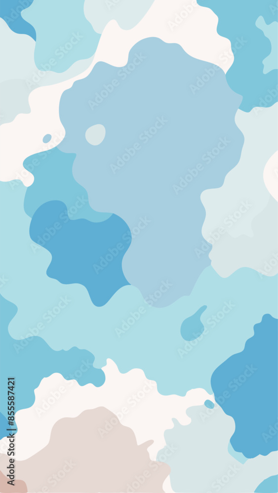 There is a blue and white camouflage pattern against a white background There is a blue and white camouflage pattern against a white background
