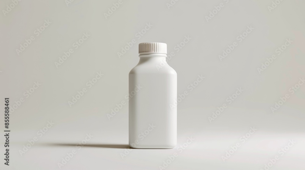 A white bottle close up with clipping path on white backdrop A white bottle close up with clipping path on white backdrop