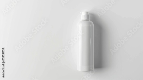 Cosmetic product bottle on white background