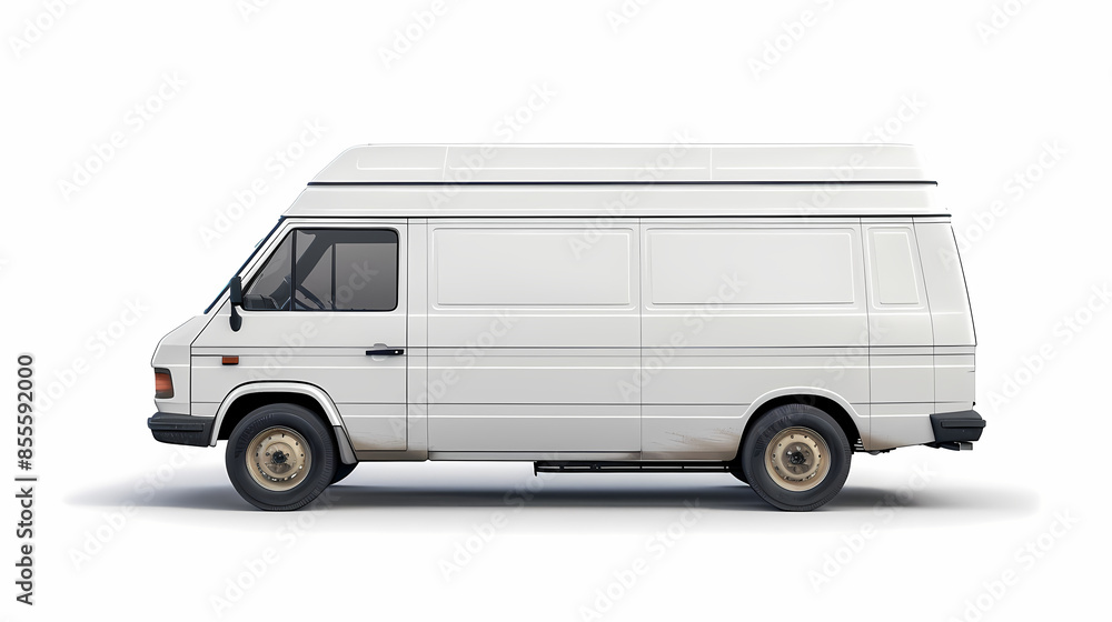 Refrigerator van isolated on white background vector image Refrigerator van isolated on white background vector image