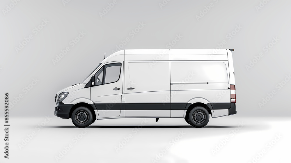 Naklejka premium Refrigerator van isolated on white background vector image