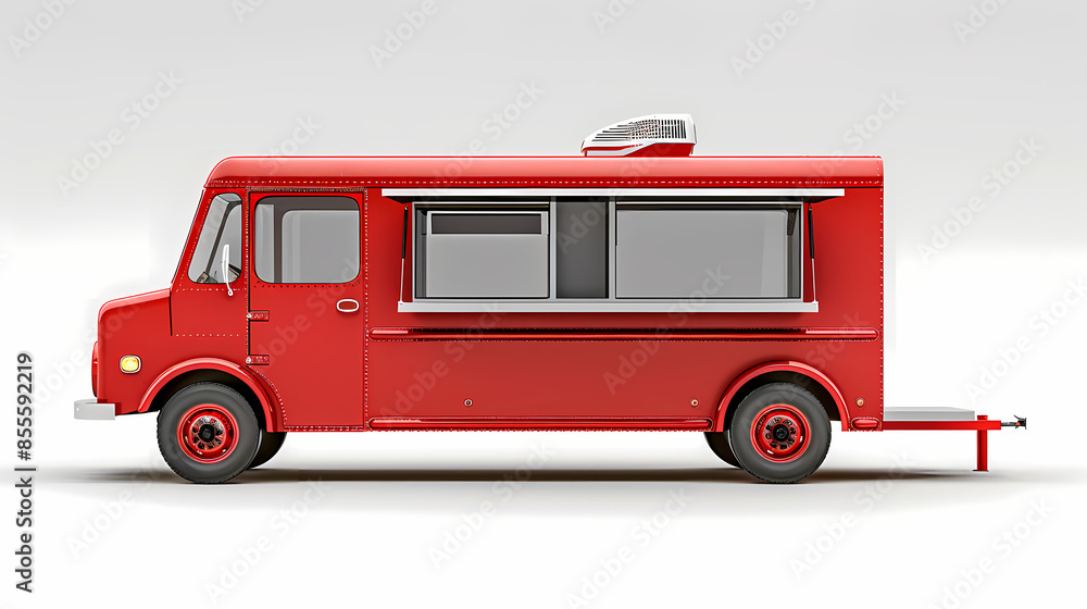 Food truck isolated on white background vector image Food truck isolated on white background vector image