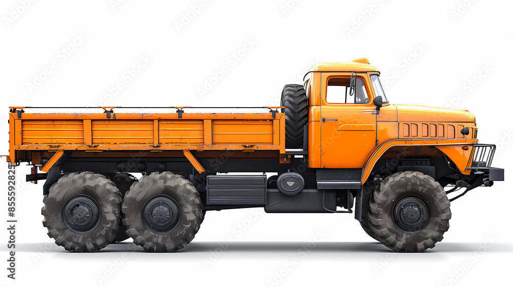 Ftat truck isolated on white background vector image Ftat truck isolated on white background vector image