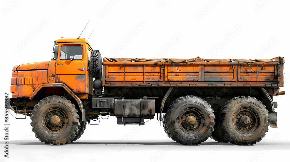 Obraz premium Ftat truck isolated on white background vector image
