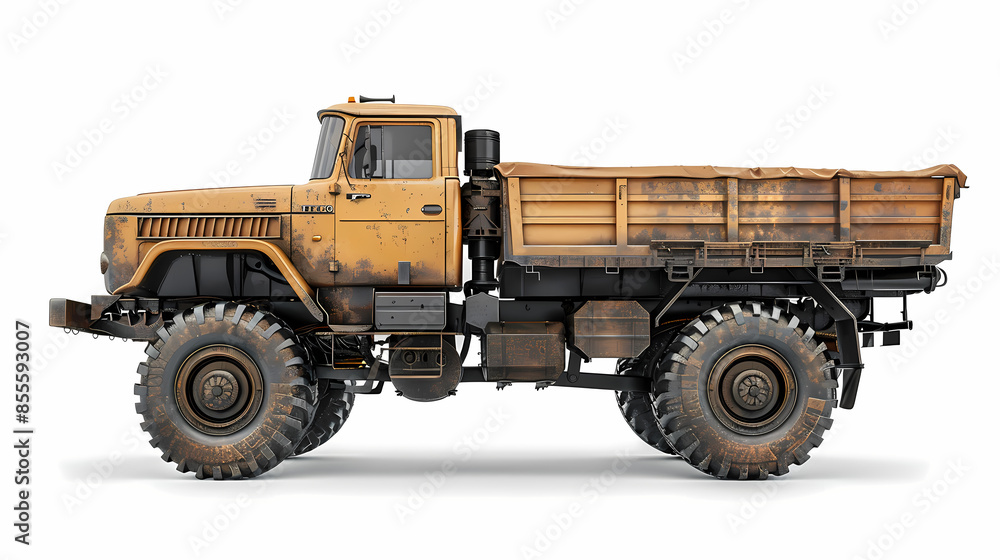 Ftat truck isolated on white background vector image Ftat truck isolated on white background vector image