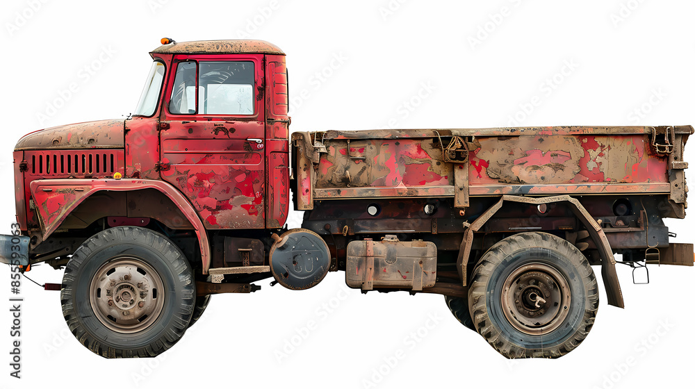 Ftat truck isolated on white background vector image Ftat truck isolated on white background vector image