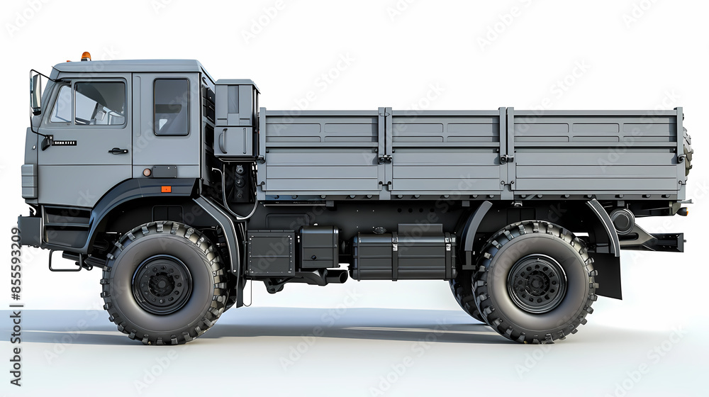 Fototapeta premium Ftat truck isolated on white background vector image