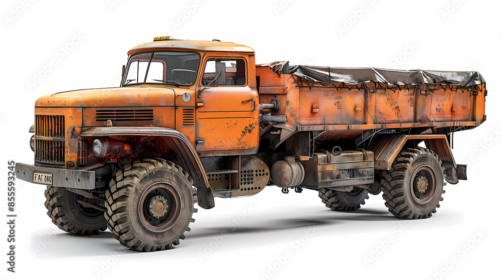 Ftat truck isolated on white background vector image Ftat truck isolated on white background vector image