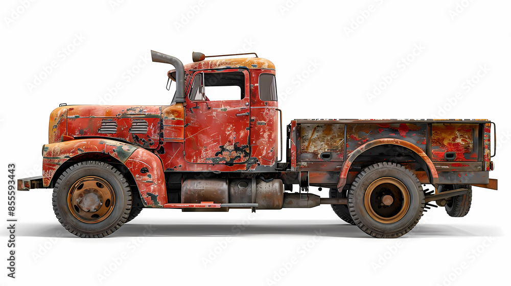 Ftat truck isolated on white background vector image Ftat truck isolated on white background vector image