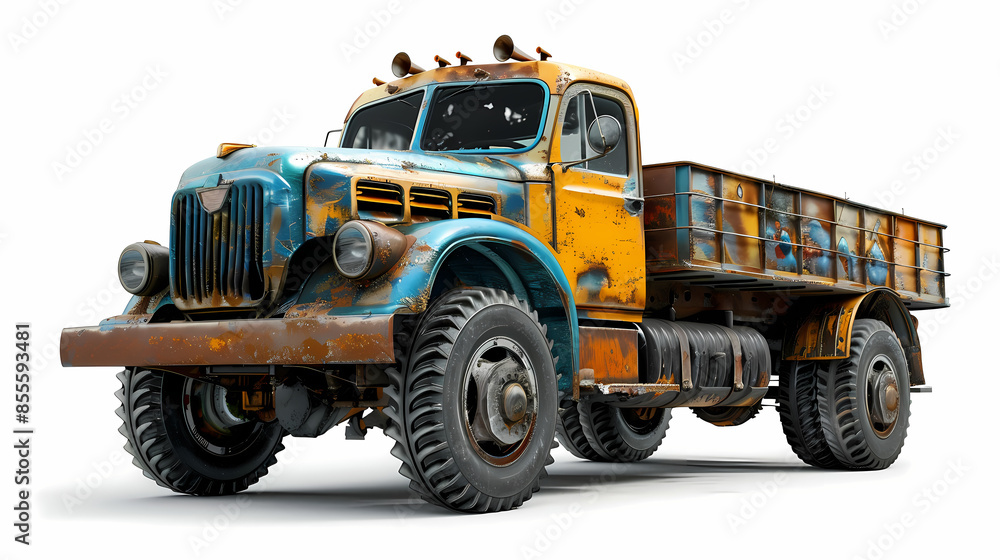 Ftat truck isolated on white background vector image Ftat truck isolated on white background vector image