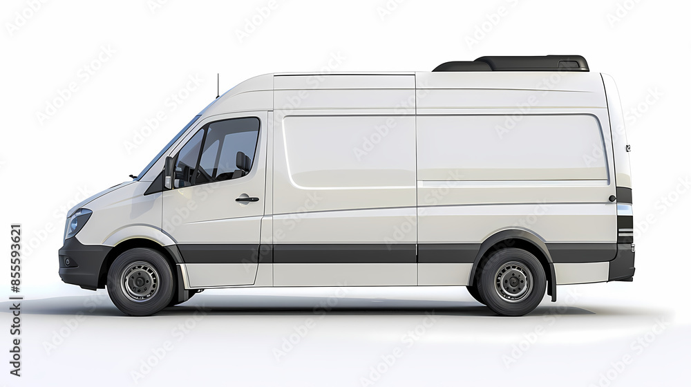 Refrigerator van isolated on white background vector image Refrigerator van isolated on white background vector image
