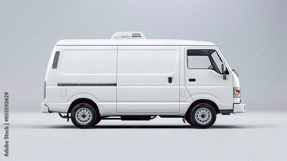 Refrigerator van isolated on white background vector image Refrigerator van isolated on white background vector image