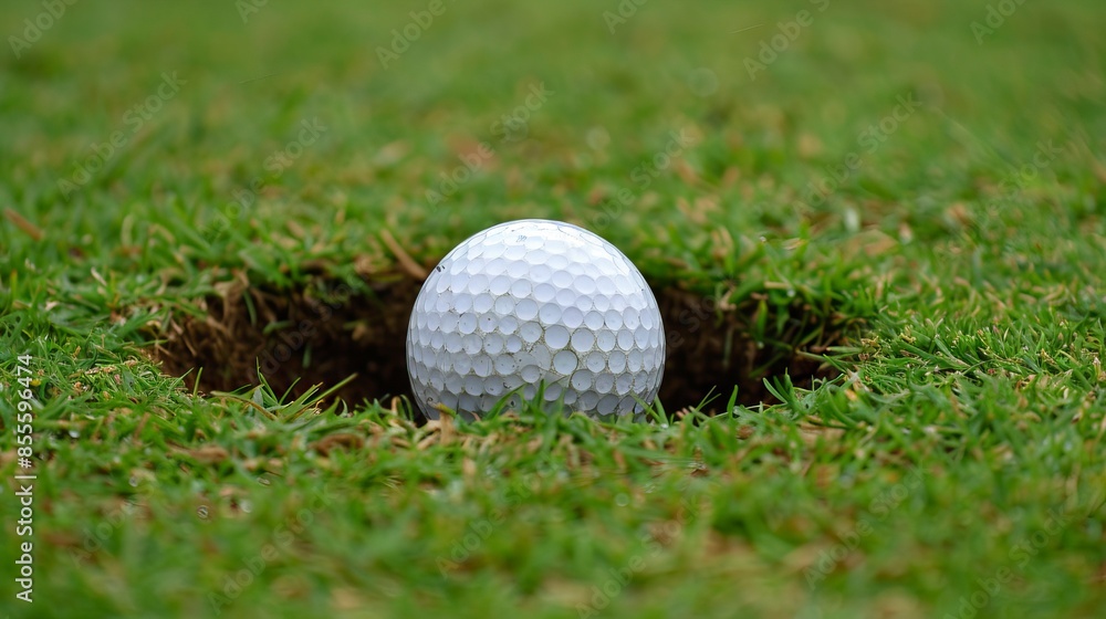 Fototapeta premium Golf Ball near hole