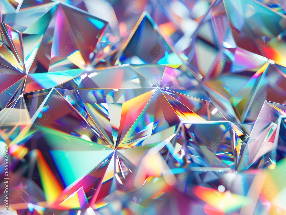 Colorful gemstones in prismatic array create a dazzling display Colorful gemstones in prismatic array create a dazzling display
